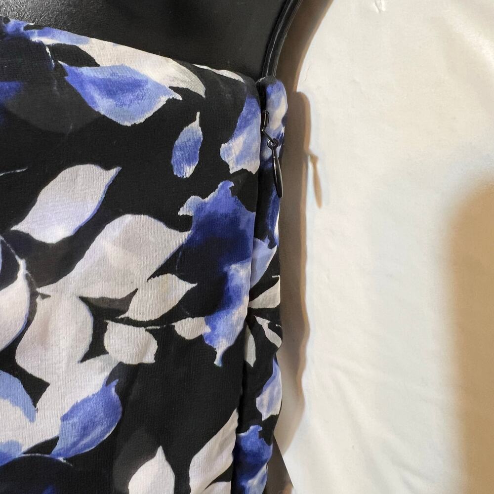 White House Black Market Strapless Floral Top Size 0 Structured Bustier - Picture 6 of 11